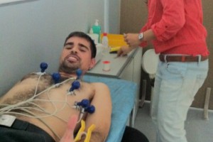 Luija Polo pasando reconomiento médico con Marcos Maynar – Temporada 2011/2012