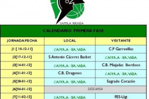Calendario Liga Diputación Castra Servilia – Temporada 2011/2012