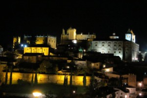 Perfil monumental nocturno, Cáceres.