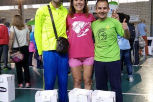 Ismael, Paco y Puri - Premios en la Media Maratón de Coria