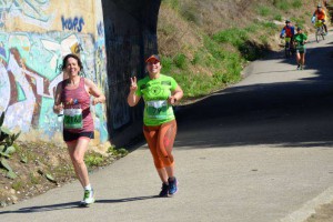 Vanesa y Mavi en la Media Maratón de Coria 2016